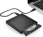 Blingco unidad de DVD, CD externa, USB 2.0, unidad de CD-RW externa portátil delgada, grabadora de DVD-RW, reproductor para laptop, Notebook, computadora de escritorio, color negro